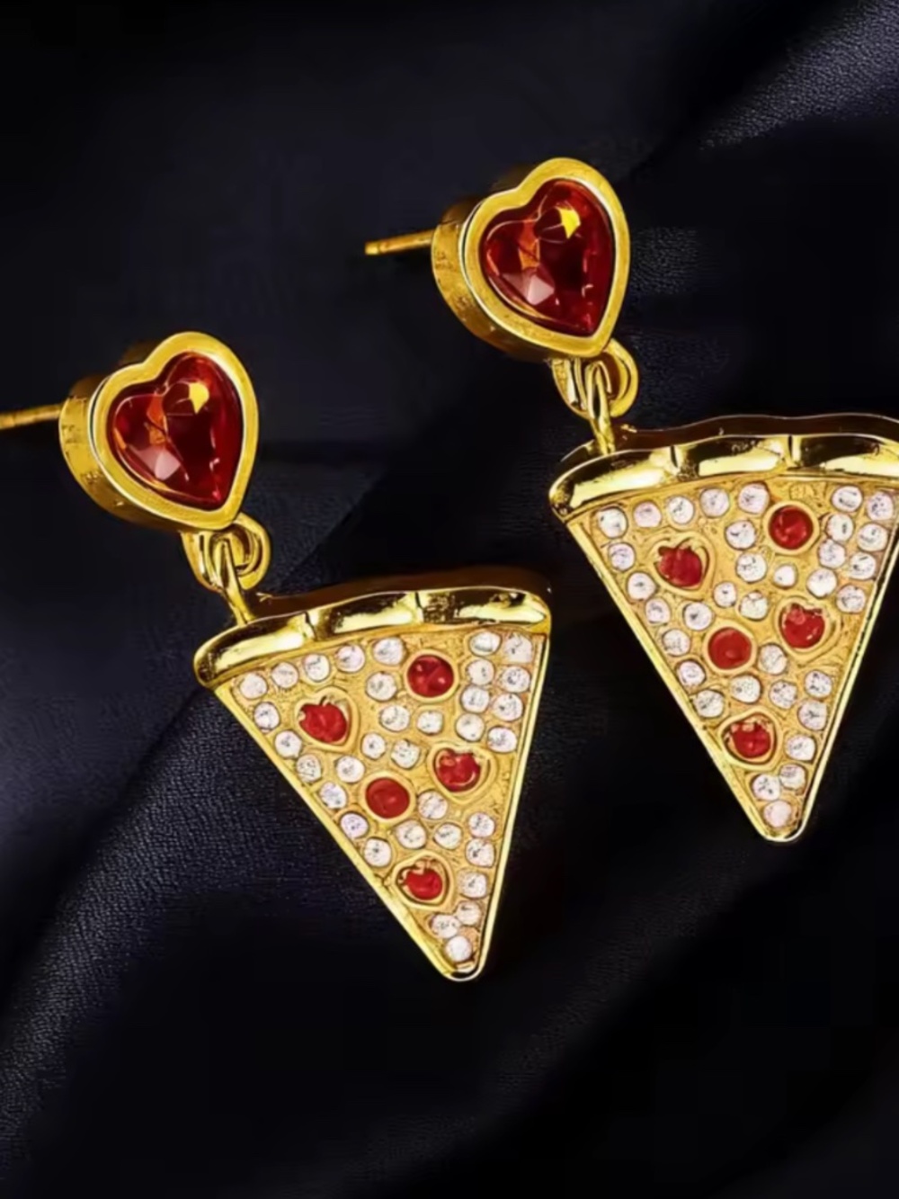 Pizza Glitter Earrings